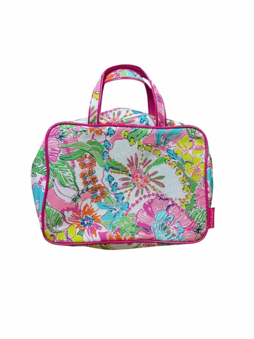 Lilly Pulitzer Floral Cosmetic Travel Bag Makeup Organizer Tote